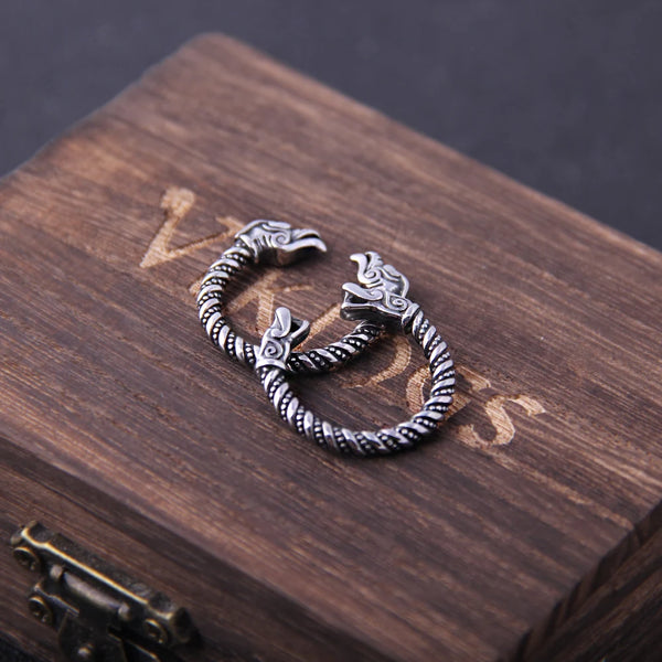 Never Fade Stainless Steel Viking Dragon Statement Rings