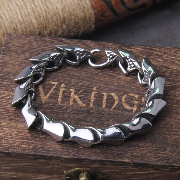 Viking Ouroboros vintage punk bracelet